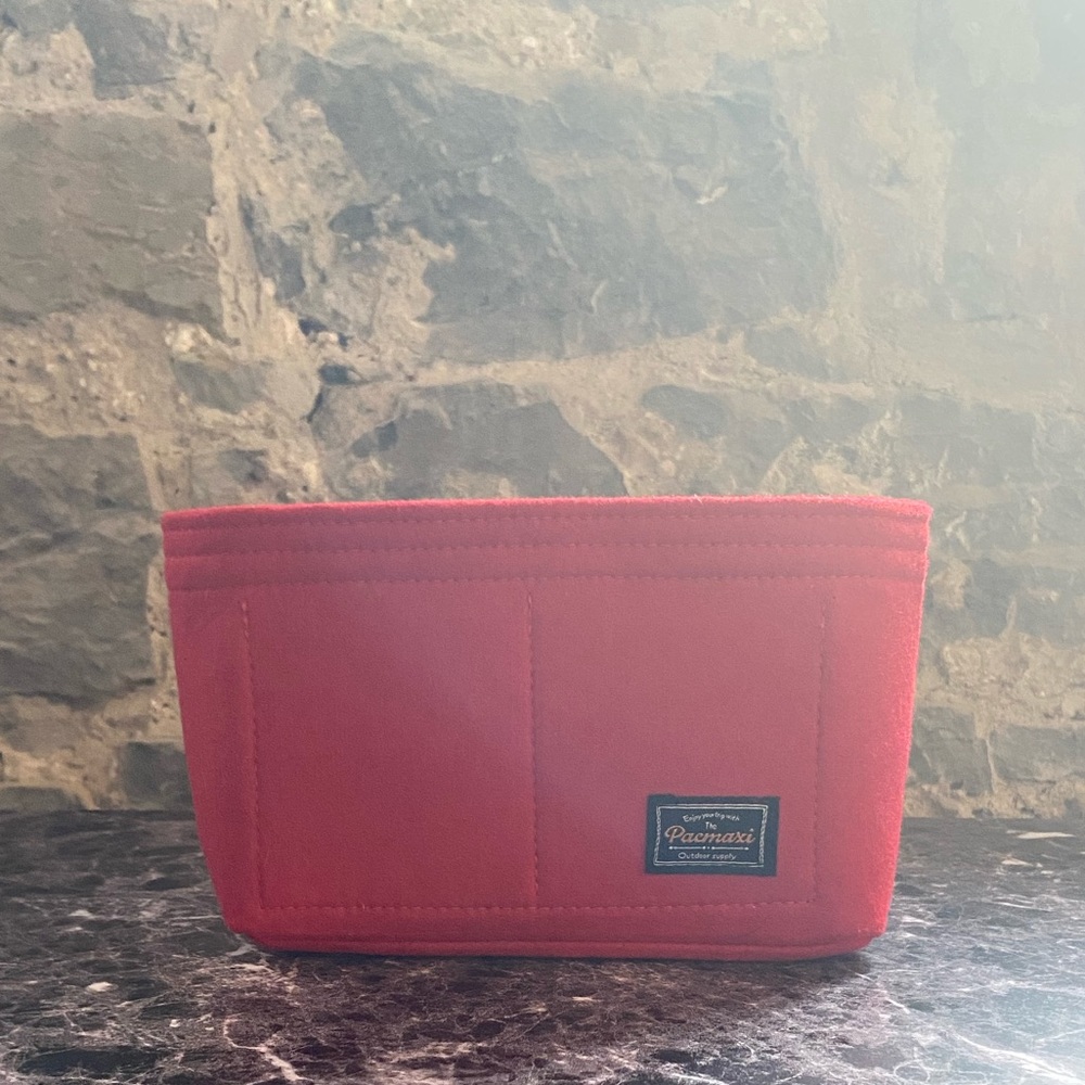 Pacmaxi red felt purse organizer